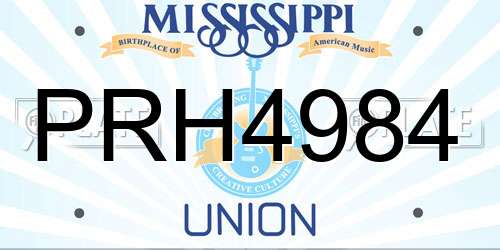 PRH4984 Mississippi License Plate