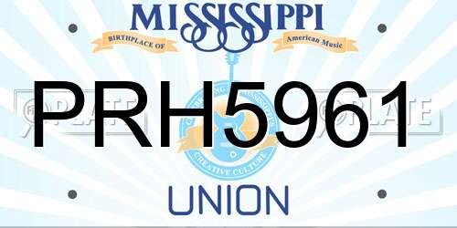 PRH5961 Mississippi License Plate