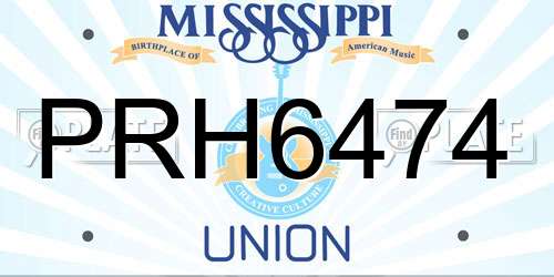 PRH6474 Mississippi License Plate