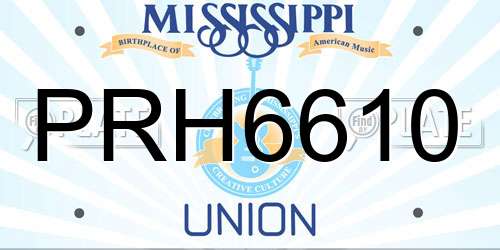 PRH6610 Mississippi License Plate