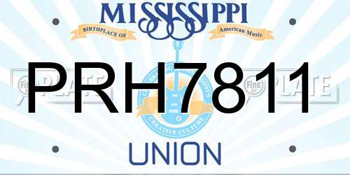 PRH7811 Mississippi License Plate