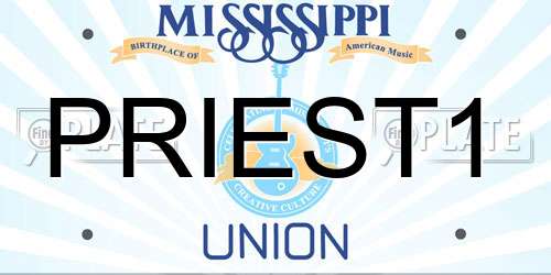 PRIEST1 Mississippi License Plate