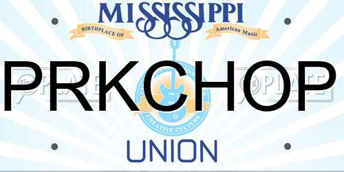 PRKCHOP Mississippi License Plate