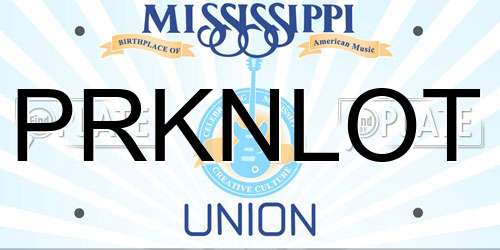 PRKNLOT Mississippi License Plate