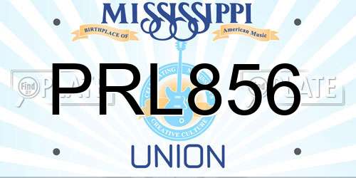 PRL856 Mississippi License Plate