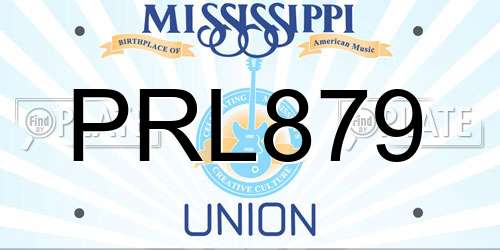 PRL879 Mississippi License Plate