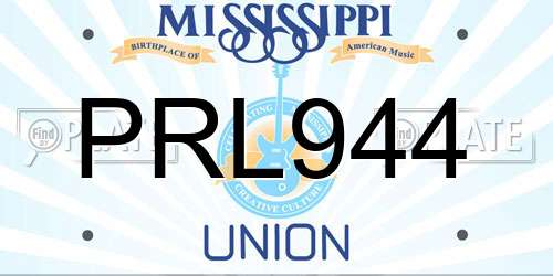 PRL944 Mississippi License Plate