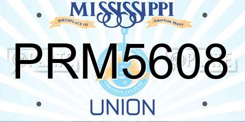 PRM5608 Mississippi License Plate