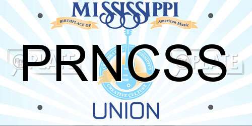 PRNCSS Mississippi License Plate