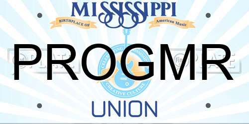 PROGMR Mississippi License Plate