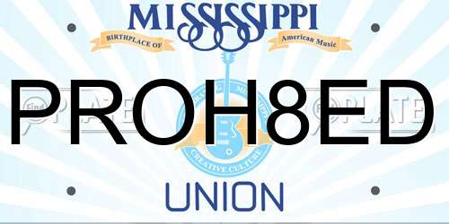 PROH8ED Mississippi License Plate