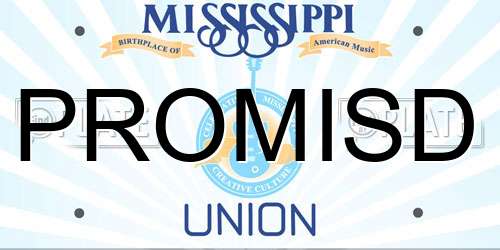 PROMISD Mississippi License Plate