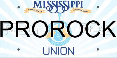 PROROCK Mississippi License Plate