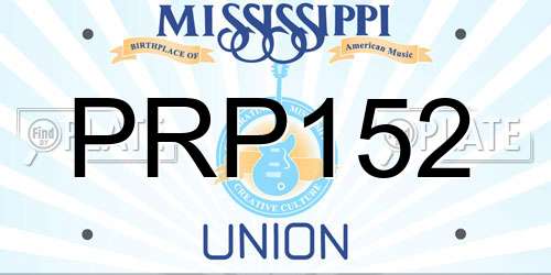 PRP152 Mississippi License Plate