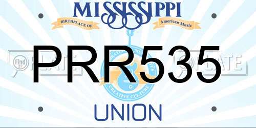 PRR535 Mississippi License Plate