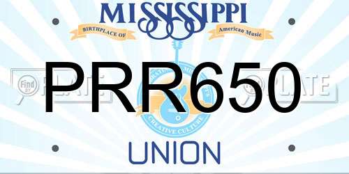 PRR650 Mississippi License Plate