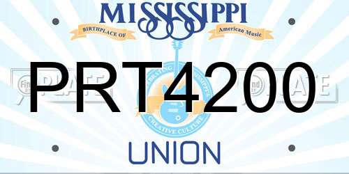 PRT4200 Mississippi License Plate