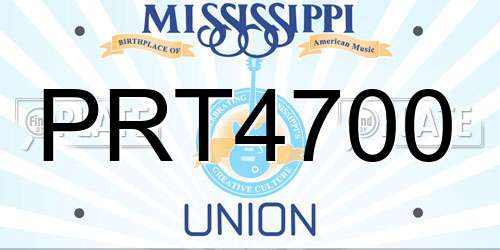 PRT4700 Mississippi License Plate