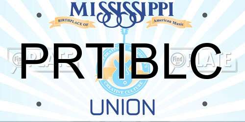 PRTIBLC Mississippi License Plate