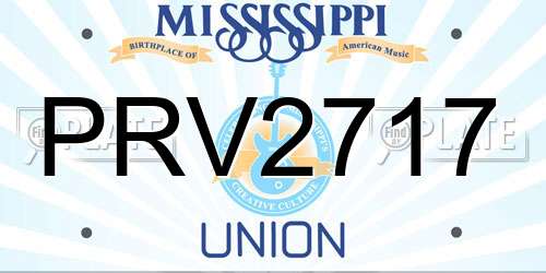 PRV2717 Mississippi License Plate