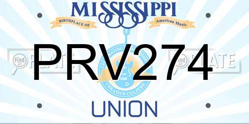 PRV274 Mississippi License Plate