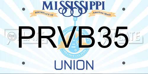 PRVB35 Mississippi License Plate