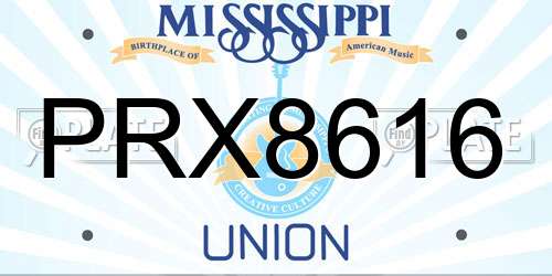 PRX8616 Mississippi License Plate