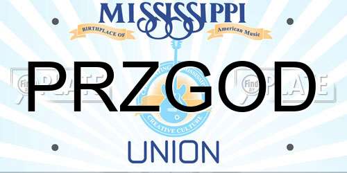 PRZGOD Mississippi License Plate