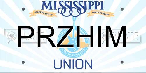 PRZHIM Mississippi License Plate