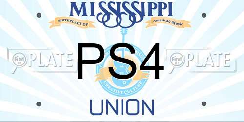 PS4 Mississippi License Plate