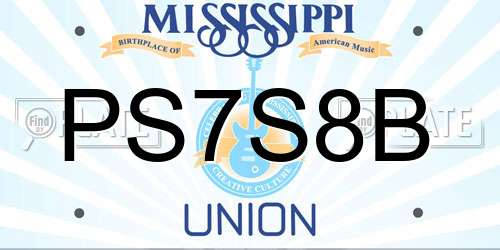 PS7S8B Mississippi License Plate