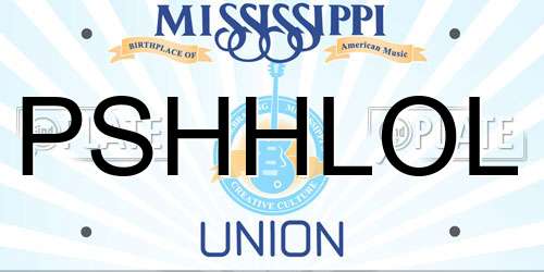 PSHHLOL Mississippi License Plate