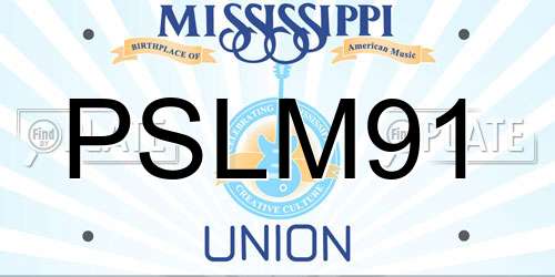 PSLM91 Mississippi License Plate