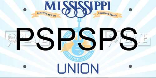 PSPSPS Mississippi License Plate