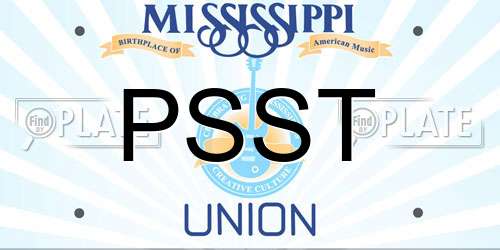 PSST Mississippi License Plate