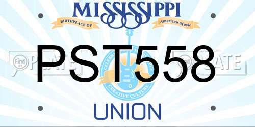 PST558 Mississippi License Plate