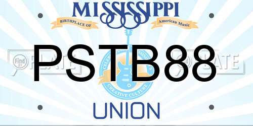 PSTB88 Mississippi License Plate
