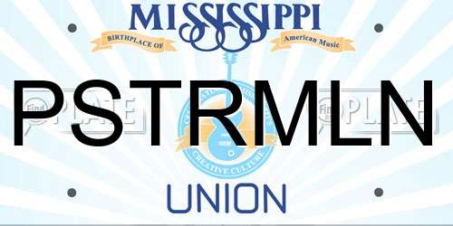 PSTRMLN Mississippi License Plate