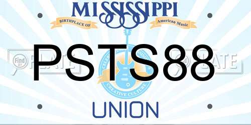 PSTS88 Mississippi License Plate