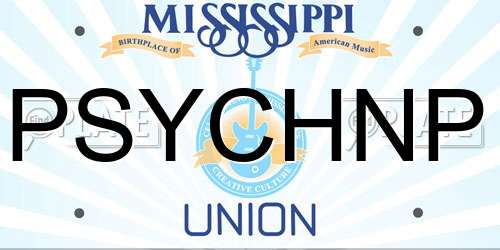 PSYCHNP Mississippi License Plate