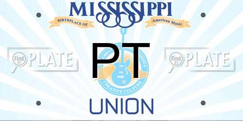 PT Mississippi License Plate