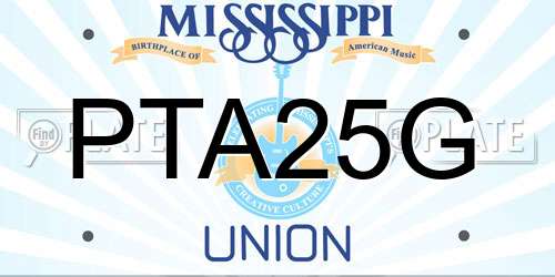 PTA25G Mississippi License Plate