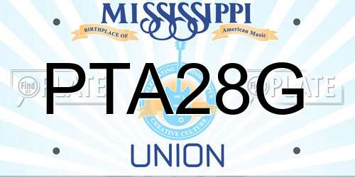 PTA28G Mississippi License Plate