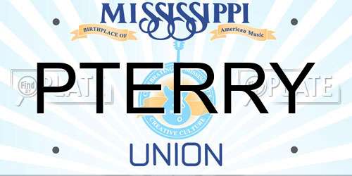 PTERRY Mississippi License Plate