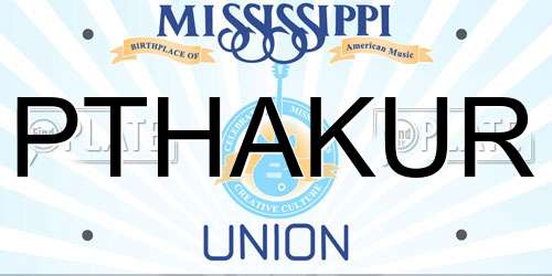PTHAKUR Mississippi License Plate