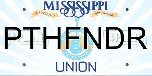 PTHFNDR Mississippi License Plate