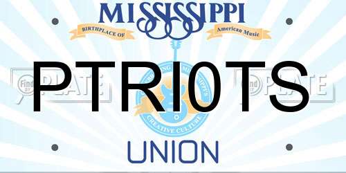 PTRI0TS Mississippi License Plate