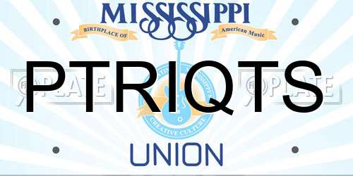 PTRIQTS Mississippi License Plate