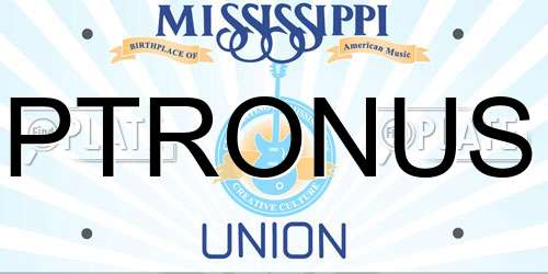 PTRONUS Mississippi License Plate