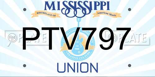 PTV797 Mississippi License Plate